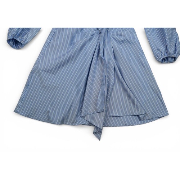 Maje Ritiavi Trompe L'Oeil Striped Shirtdress Pockets Size 2 FR 36 - Picture 3 of 9